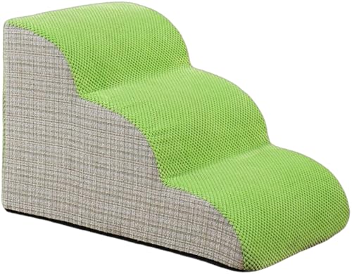 Haustiertreppe Hundetreppe Für Sofas Und Betten 2/3/4/5 Stufen,rutschfest Mit Waschbarem Abdeckung,Hundetreppe Für Kleine Hunde Hochwertige Schwamm,Hunderampe Für Kurzbeiniger Hund B,60 * 40 * 40CM von JuanNest
