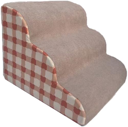 Haustiertreppe Hundetreppe rutschfest Mit Waschbarem 3D Cordbezug,Hundetreppe Für Kleine Hunde Hochwertige Schwamm, Hunderampe Für Kurzbeiniger Hund,Treppen & Stufen Für Hunde A,40 * 40 * 30cm von JuanNest