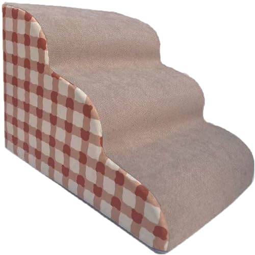 Haustiertreppe Hundetreppe rutschfest Mit Waschbarem 3D Cordbezug,Hundetreppe Für Kleine Hunde Hochwertige Schwamm, Hunderampe Für Kurzbeiniger Hund,Treppen & Stufen Für Hunde A,50 * 40 * 35cm von JuanNest