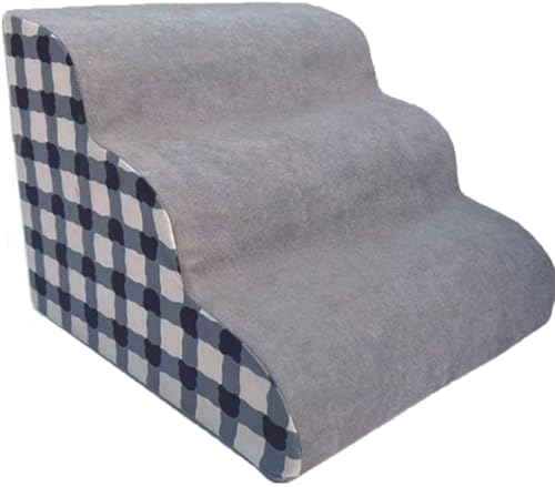 Haustiertreppe Hundetreppe rutschfest Mit Waschbarem 3D Cordbezug,Hundetreppe Für Kleine Hunde Hochwertige Schwamm, Hunderampe Für Kurzbeiniger Hund,Treppen & Stufen Für Hunde B,40 * 40 * 30cm von JuanNest