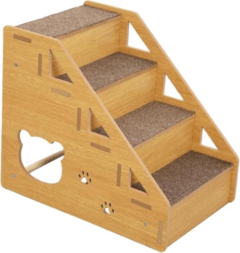 Hundetreppe Für Hochbetten,Hunderampe Für Bett | 2/3/4-Stufige Haustiertreppe Und Rampe Aus Für Mittelgroße/Kleine Hunde Und Alte Katzen,rutschfeste Haustier,Katzenleiter Für Sofas 45 * 30 * 39 von JuanNest