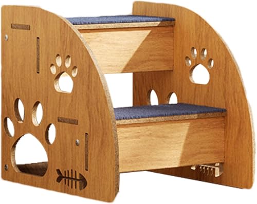 Hundetreppe Für Kleine Hunde,2/3/4-Stufige Hundetreppe Für Betten Oder Couches,Holztreppe Für Oder Mittelgroße Haustiere, Haustiertreppe Für Alte Katzen,Kleintiere,Einfach Montieren 30×34×30CM von JuanNest