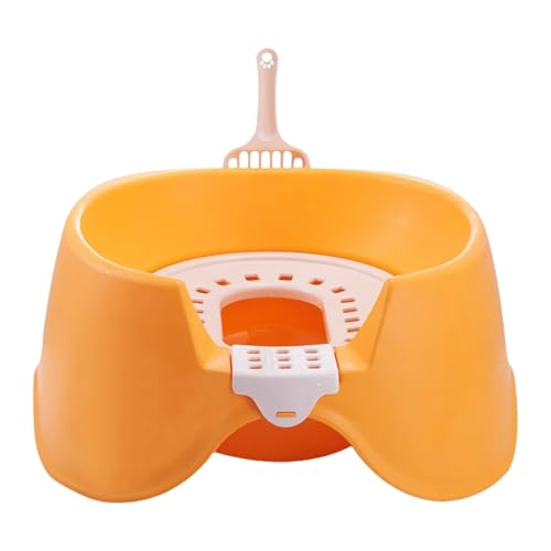 Cat Litter Tray, High-Sided Kitten Litter Pan, 16.54x17.32x8.27inch, Open Top Pet Toilet Box, Easy to Clean Design, Ideal for Indoor Home, Apartment, Kittens, Rabbits, Green/Orange Cat Litter Tray, High-Sided Kitten Litter Pan, 16.54x17.32x8.27inch, Open Top Pet Toilet Box, Easy to Clean Design, Ideal for Indoor Home, Apartment, Kittens, Rabbits, Green/Orange von Jubepk