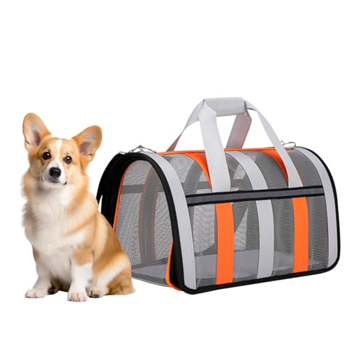 Foldable Pet Bag, Portable Dog Cat Carrier, Multiple Mesh Panels, Lightweight Design Pet Travel Tote, for Small Pets, Driving, Vet Visits, Home, Road Trips, Vacation Foldable Pet Bag, Portable Dog Cat Carrier, Multiple Mesh Panels, Lightweight Design Pet Travel Tote, for Small Pets, Driving, Vet Visits, Home, Road Trips, Vacation von Jubepk