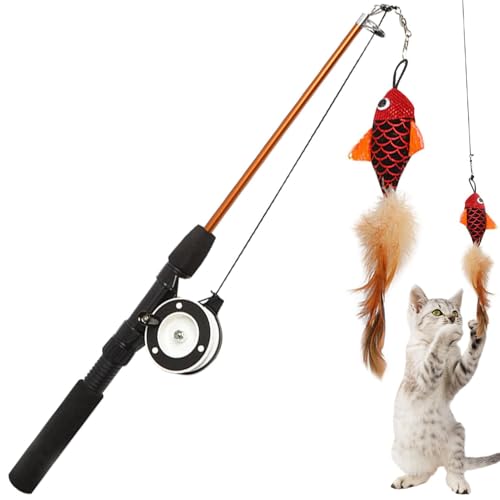 Jubepk Cat Teaser Toy, Funny Cat Stick, Flexible Fishing Pole, Sturdy Wand Construction, Adjustable Catnip Feature, Ideal for Kittens Cats Daily Exercise Bonding Entertainment Presents Jubepk Cat Teaser Toy, Funny Cat Stick, Flexible Fishing Pole, Sturdy Wand Construction, Adjustable Catnip Feature, Ideal for Kittens Cats Daily Exercise Bonding Entertainment Presents von Jubepk
