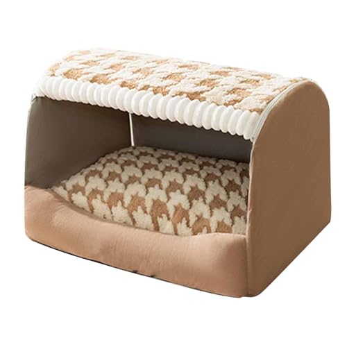 Jubepk Haustierbett für Hunde, kleines Versteck für kleine Tiere, kompaktes Katzenschlafhaus mit wasserdichtem Futter, Plüsch-Katzenbett für Katzen und Hunde, kleine Haustiere Jubepk Haustierbett für Hunde, kleines Versteck für kleine Tiere, kompaktes Katzenschlafhaus mit wasserdichtem Futter, Plüsch-Katzenbett für Katzen und Hunde, kleine Haustiere von Jubepk
