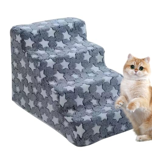 Jubepk Hundetreppe Fürs Bett - Katzentreppe für Fahrzeug Auto Autositz,Abnehmbare Rampe für Welpen Katzen Wohnung Schlafzimmer Fensterbank Sofa Bett Haustiere Jubepk Hundetreppe Fürs Bett - Katzentreppe für Fahrzeug Auto Autositz,Abnehmbare Rampe für Welpen Katzen Wohnung Schlafzimmer Fensterbank Sofa Bett Haustiere von Jubepk