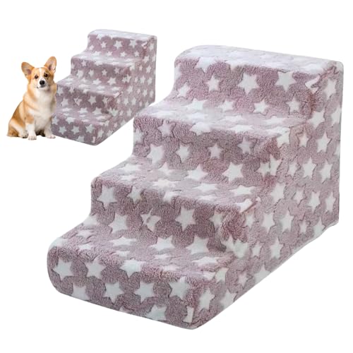 Jubepk Hundetreppe Fürs Bett | rutschfeste Hundetreppen - Abnehmbare Rampe für Welpen Katzen Wohnung Schlafzimmer Fensterbank Sofa Bett Haustiere Jubepk Hundetreppe Fürs Bett | rutschfeste Hundetreppen - Abnehmbare Rampe für Welpen Katzen Wohnung Schlafzimmer Fensterbank Sofa Bett Haustiere von Jubepk