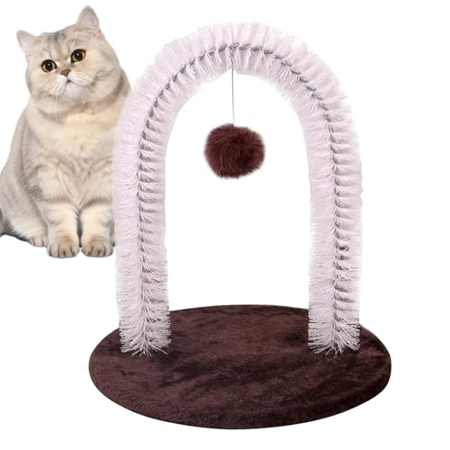 Jubepk Katzenpflege, Katzenpflege-Spielzeug, Gesichtskratzer, selbstschneidender Haarentfernerpfosten mit Kratzpad und interaktivem Ball, Haustierbedarf für Zuhause, Wohnzimmer, Schlafzimmer von Jubepk