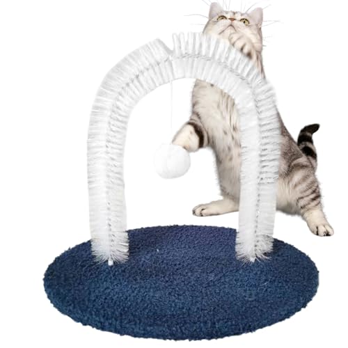 Jubepk Katzenpflege, Katzenpflege-Spielzeug, Gesichtskratzer, selbstschneidender Haarentfernerpfosten mit Kratzpad und interaktivem Ball, Haustierbedarf für Zuhause, Wohnzimmer, Schlafzimmer von Jubepk