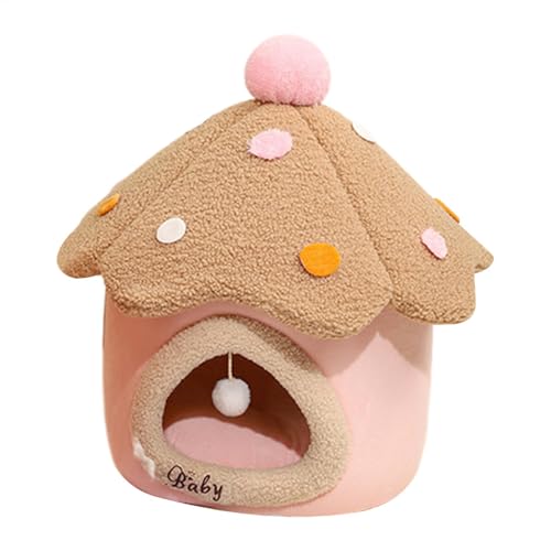 Jubepk Pilz-Katzenbett, warmes Nest, gemütliches Haustierbett, Katzen-Schlafhaus, 48 x 50 x 50 cm, weiches und bequemes Design, abnehmbares Kissen, waschbare Eigenschaften für Katzen und kleine Jubepk Pilz-Katzenbett, warmes Nest, gemütliches Haustierbett, Katzen-Schlafhaus, 48 x 50 x 50 cm, weiches und bequemes Design, abnehmbares Kissen, waschbare Eigenschaften für Katzen und kleine von Jubepk