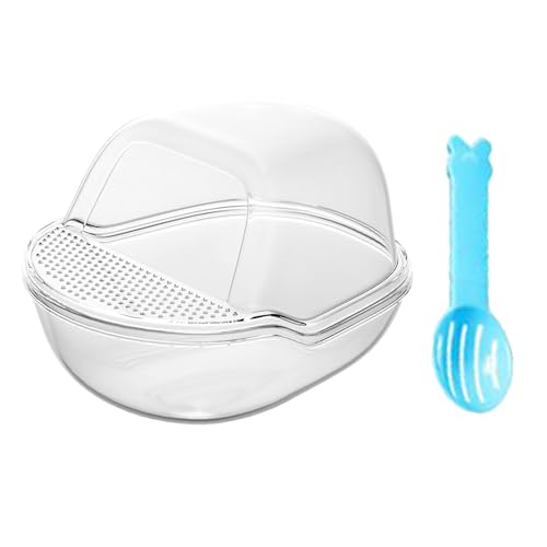 Jubepk Sandbadebox für Hamster, transparentes Bad für kleine Haustiere, 12 x 10 x 8 cm, kreative Käfig-Accessoires, leicht zu reinigen, Acryl Design für von Jubepk