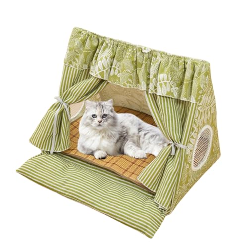 Katzenzelt, Katzenhöhlenbett, abnehmbare Kühlmatte, weiche, bequeme Hütte, gemütliches Haustierzubehör für Welpen, Kätzchen, , Kleintiere, Schlafversteck im Innenbereich, atmungsaktiv Katzenzelt, Katzenhöhlenbett, abnehmbare Kühlmatte, weiche, bequeme Hütte, gemütliches Haustierzubehör für Welpen, Kätzchen, , Kleintiere, Schlafversteck im Innenbereich, atmungsaktiv von Jubepk