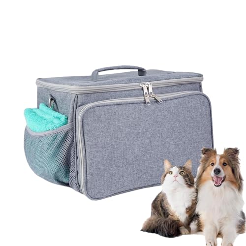 Trimmer-Aufbewahrungskoffer, Düsenkopftasche, Fellpflege-Werkzeugtasche, Hundepflege-Etui mit mehreren Fächern für Staubsauger, Schermaschine, Reinigungsbürste, Trimmer und Düsenkopf Trimmer-Aufbewahrungskoffer, Düsenkopftasche, Fellpflege-Werkzeugtasche, Hundepflege-Etui mit mehreren Fächern für Staubsauger, Schermaschine, Reinigungsbürste, Trimmer und Düsenkopf von Jubepk
