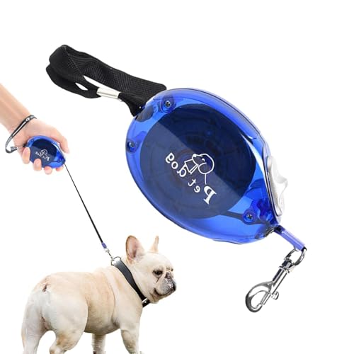 Einziehbare Hundeleine – Schwere Hundeleine für Hunde von 4 m | Strong Dog Automatic Extending Leashh, Haustierleine, kein Verheddern, Spazierengehen, bequem, Wildledergriff von Jubilofex