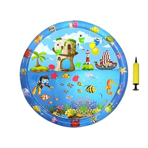 Haustierkühlkissen - Anti -Kratzer Cool Matte für Hunde 39,37 x 39,37 Zoll - aufblasbares Haustiereisblatt mit Pumpe Interaktives sensorisches Spielzeug für Heißwetter -Reisewagen Garten im Freien im von Jubilofex