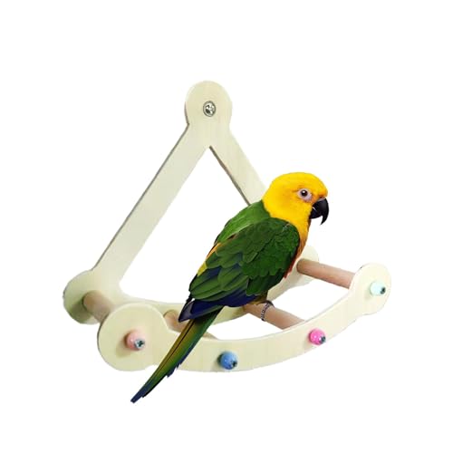 Jubilfex Perca Swing - Swing Toy | Piratenschiff Holzpapagei Laufrad | Barchen Rast Unterhaltung Und Übung Swing -Spielzeug Für Kleine Käfige von Jubilofex