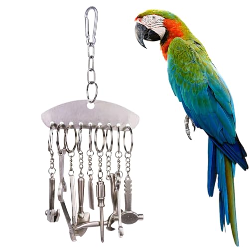 Jubilfex Vogelspielzeug - Vogel Edelstahlspielzeug | - Kauen Hools Tools Spielzeug, Interaktives Puzzle -Food -Spiel, Spiel Jubilfex Vogelspielzeug - Vogel Edelstahlspielzeug | - Kauen Hools Tools Spielzeug, Interaktives Puzzle -Food -Spiel, Spiel von Jubilofex