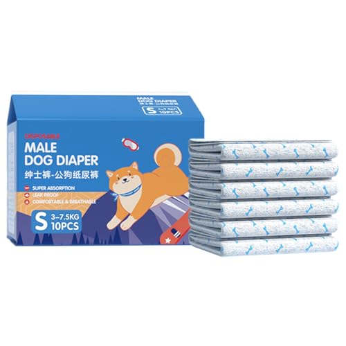 Jubilofex Hundewindeln, 10 Stück Super Saugfähige Hundewickel, Auslaufsicherer Bequemer Elastischer Atmungsaktiver Wickel Für Training Reise Erholung Jubilofex Hundewindeln, 10 Stück Super Saugfähige Hundewickel, Auslaufsicherer Bequemer Elastischer Atmungsaktiver Wickel Für Training Reise Erholung von Jubilofex