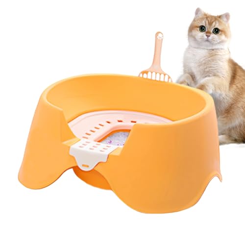 Jubilofex Katzentoilette | Katzentoilette, offene Schale mit hohem Rand für Kot für Kätzchen in kleinen Wohnungen und großen Katzen Jubilofex Katzentoilette | Katzentoilette, offene Schale mit hohem Rand für Kot für Kätzchen in kleinen Wohnungen und großen Katzen von Jubilofex