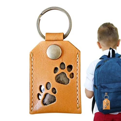 Jubilofex Keepsake -Schlüsselbund für Haustierhaare - Hundehaar Memorial Square Locket Schlüsselbund | Rucksack Ornament Welpen Kätzchen Fotohalter Gedenk für Freund, Freundin von Jubilofex