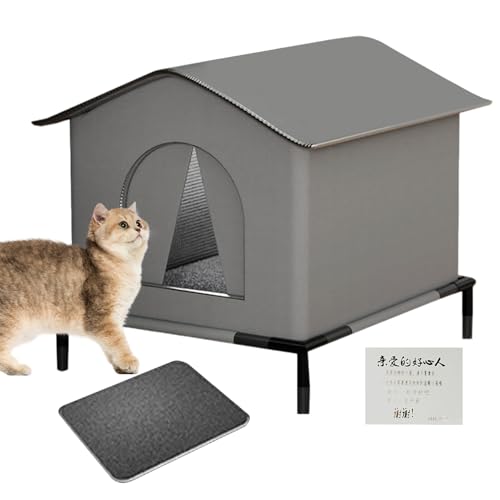 Katzenhaus im Freien - warm, langlebig | Wetterfestes Haus mit abnehmbarem Dach, gemütliche Haustierkabine für Wilde Katzen, sicherer Ort, Winterbettnest für Garten, Terrasse oder Garagenzubeh Katzenhaus im Freien - warm, langlebig | Wetterfestes Haus mit abnehmbarem Dach, gemütliche Haustierkabine für Wilde Katzen, sicherer Ort, Winterbettnest für Garten, Terrasse oder Garagenzubeh von Jubilofex