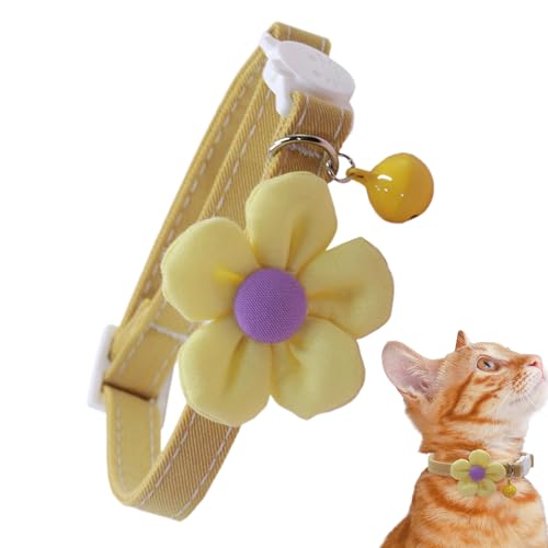 Katzenkragen Blume - Kätzchen Halskette - Blume Niedlich Verstellbarer Kragen Mit Glocke Für Katzenpetst Pet Daily Dekoration Styles Accessoire Blumenglockenaccessoire: Der Kragen Wird So Gestaltet, D von Jubilofex