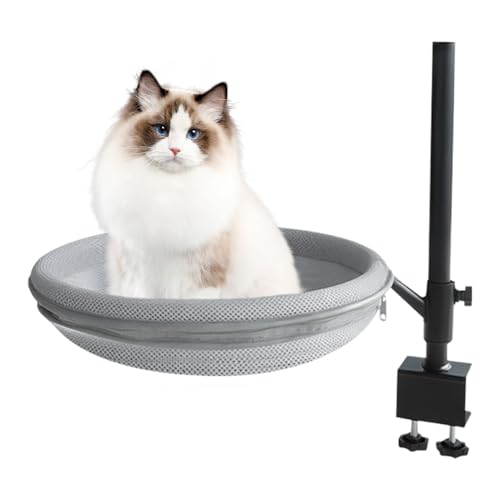 Katzenschreibtischbett, 360 ° rotierende Haustierhängematte, abnehmbares Katzenbett für Auto -RV -Nachttisch -Apartment Counter Closet Heizkörper Kühlerschreibtisch Balkon Katzenschreibtischbett, 360 ° rotierende Haustierhängematte, abnehmbares Katzenbett für Auto -RV -Nachttisch -Apartment Counter Closet Heizkörper Kühlerschreibtisch Balkon von Jubilofex