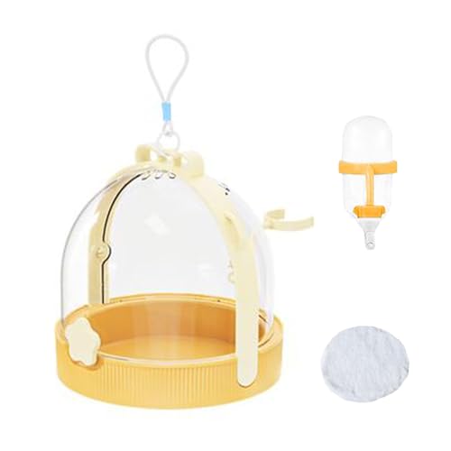 Kleinstierträger, Reise Hamster Käfig Bunny Carrier | Haustierbedarf Tragen Sie Hülle mit Wasserflasche für Rennrennvogel Chinchilla Hedgehog Outdoor -Fischerei Gehen Camping von Jubilofex