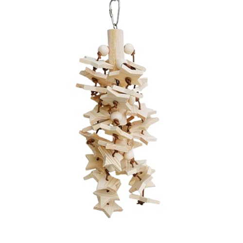 Papageienkauspielzeug - Vogelkäfig, Hanging Toy | Bunte Holzblöcke für Schnabelübung Klettern Schwingen, interaktive Unterhaltung für Cockatiel Macaw Conure afrikanische graue Haustier -Fun -Accessoir Papageienkauspielzeug - Vogelkäfig, Hanging Toy | Bunte Holzblöcke für Schnabelübung Klettern Schwingen, interaktive Unterhaltung für Cockatiel Macaw Conure afrikanische graue Haustier -Fun -Accessoir von Jubilofex