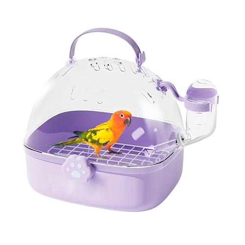Vogel Reise Käfig, PVC Chinchilla -Trägerkäfig mit Wasserflasche, Haustier Vogel, der geräumtes Design für Sparrow -Makaws Conures Chinchillas Blockier Cockatiels Shedgehog von Jubilofex