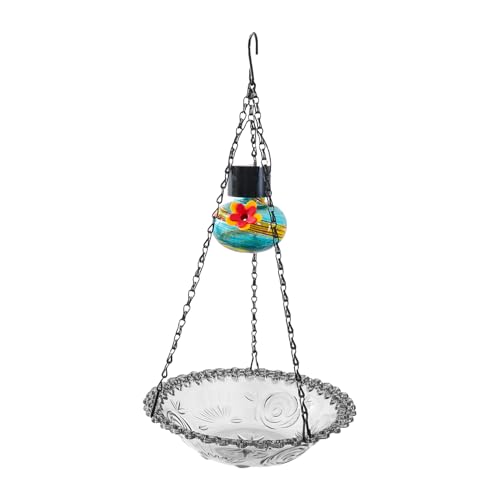 Vogelfutter-Tablett für Wildvögel, Vogelhaus, hängende Vögel, solarbetrieben, mit LED, für Garten, Terrasse, Terrasse, , , Henne auf Sonnenaufgang montiert Vogelfutter-Tablett für Wildvögel, Vogelhaus, hängende Vögel, solarbetrieben, mit LED, für Garten, Terrasse, Terrasse, , , Henne auf Sonnenaufgang montiert von Jubilofex