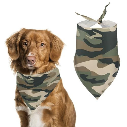 Hundehalstuch, Armee-Camouflage, verstellbar, Dreieckstuch für Katze und Hund von Jubonexis