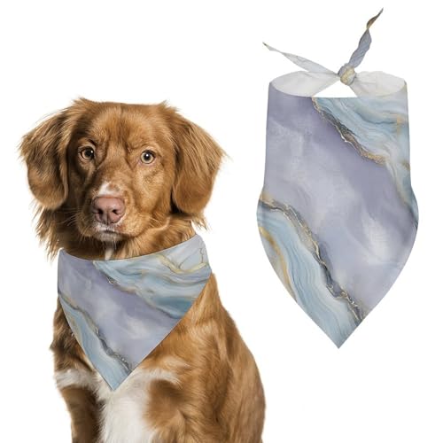 Hundehalstuch, Dreieckstuch für Katzen und Hunde, Blau / Weiß / Gold, Venen-Marmor-Muster, verstellbar Hundehalstuch, Dreieckstuch für Katzen und Hunde, Blau / Weiß / Gold, Venen-Marmor-Muster, verstellbar von Jubonexis