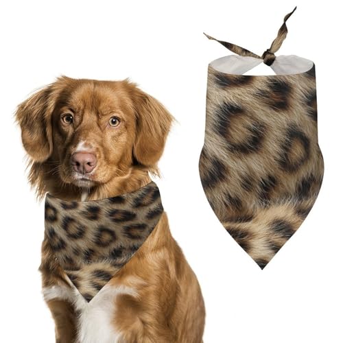 Hundehalstuch, Leopardenmuster, verstellbar, Dreieckstuch für Katze und Hund von Jubonexis