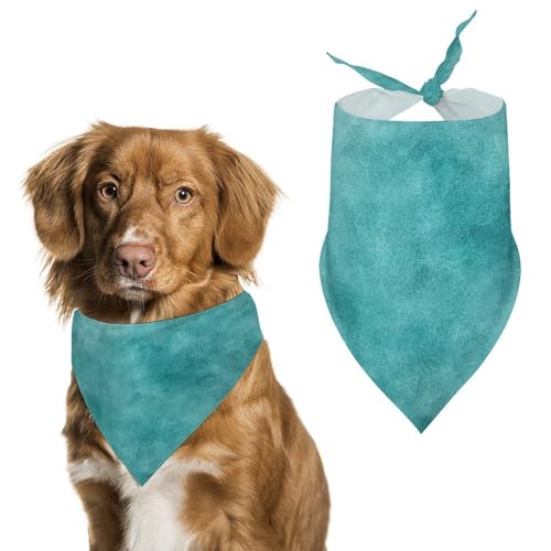 Hundehalstuch, Vintage-Stil, hellblaugrün, Leder, verstellbar, Dreieckstuch für Katze und Hund von Jubonexis