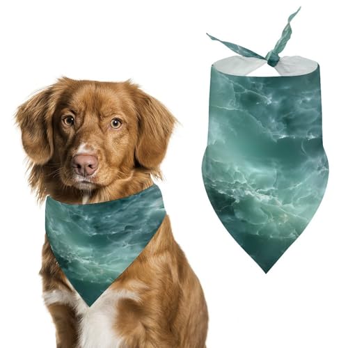 Hundehalstuch, durchscheinend, grüne Marmorstruktur, verstellbar, Dreieckstuch für Katze und Hund Hundehalstuch, durchscheinend, grüne Marmorstruktur, verstellbar, Dreieckstuch für Katze und Hund von Jubonexis
