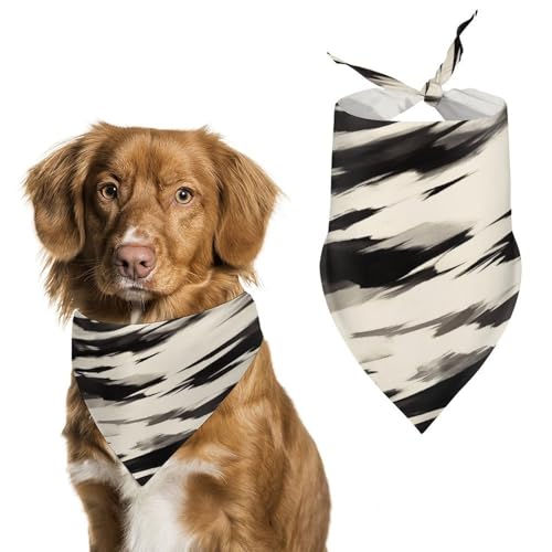 Hundehalstuch, gestreift, verstellbar, Dreieckstuch für Katzen und Hunde, Schwarz von Jubonexis