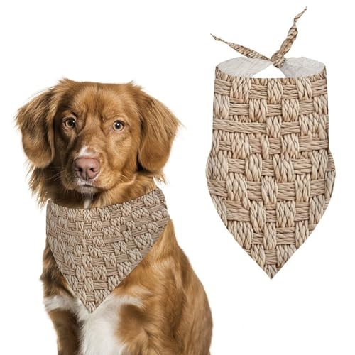 Hundehalstuch, gewebtes Seegras, verstellbar, Dreieckstuch für Katze und Hund Hundehalstuch, gewebtes Seegras, verstellbar, Dreieckstuch für Katze und Hund von Jubonexis