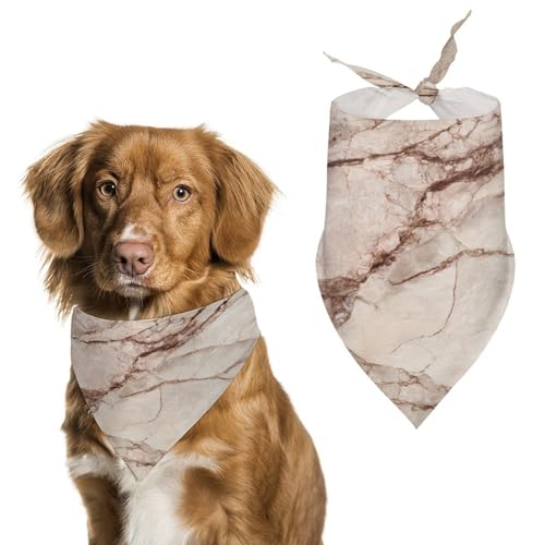Hundehalstuch mit Marmorstruktur und beigefarbenem Halstuch, verstellbar, Dreieckstuch für Katze und Hund von Jubonexis