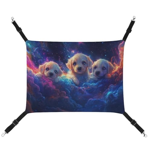 Jubonexis 3 magische Welpen, Neon-Farben, atmungsaktive Haustier-Hängematte mit verstellbaren Riemen, wendbar, Katzenbett, Hundematten Jubonexis 3 magische Welpen, Neon-Farben, atmungsaktive Haustier-Hängematte mit verstellbaren Riemen, wendbar, Katzenbett, Hundematten von Jubonexis