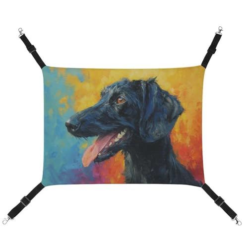 Jubonexis Abstrakte schwarze Dackel-Hunde-Hängematte mit verstellbaren Riemen, wendbar, Katzenbett, Hundematten Jubonexis Abstrakte schwarze Dackel-Hunde-Hängematte mit verstellbaren Riemen, wendbar, Katzenbett, Hundematten von Jubonexis