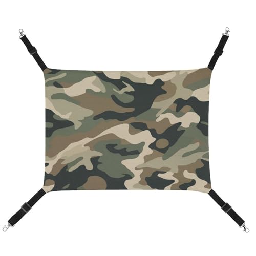 Jubonexis Armee-Camouflage, atmungsaktive Haustier-Hängematte mit verstellbaren Riemen, wendbar, Katzenbett, Hundematten Jubonexis Armee-Camouflage, atmungsaktive Haustier-Hängematte mit verstellbaren Riemen, wendbar, Katzenbett, Hundematten von Jubonexis