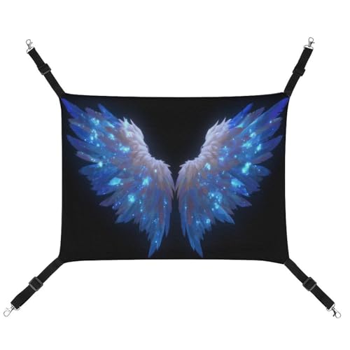 Jubonexis Blaue und weiße Engelsflügel, atmungsaktive Haustier-Hängematte mit verstellbaren Riemen, wendbar, Katzenbett, Hundematten Jubonexis Blaue und weiße Engelsflügel, atmungsaktive Haustier-Hängematte mit verstellbaren Riemen, wendbar, Katzenbett, Hundematten von Jubonexis