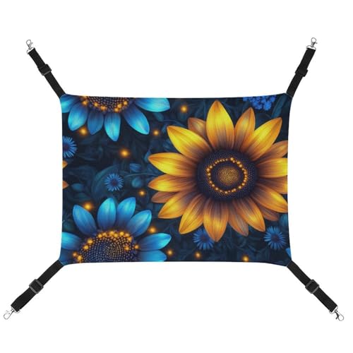 Jubonexis Bold Neon Sonnenblume atmungsaktive Haustier-Hängematte mit verstellbaren Riemen, wendbar, Katzenbett, Hundematten Jubonexis Bold Neon Sonnenblume atmungsaktive Haustier-Hängematte mit verstellbaren Riemen, wendbar, Katzenbett, Hundematten von Jubonexis