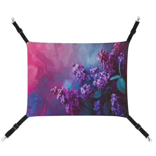 Jubonexis Bouquet of Lilacs atmungsaktive Haustier-Hängematte mit verstellbaren Riemen, wendbar, Katzenbett, Hundematten Jubonexis Bouquet of Lilacs atmungsaktive Haustier-Hängematte mit verstellbaren Riemen, wendbar, Katzenbett, Hundematten von Jubonexis