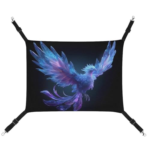 Jubonexis Flying Ice Phoenix in Magical Glow atmungsaktive Haustier-Hängematte mit verstellbaren Riemen, wendbar, Katzenbett, Hundematten Jubonexis Flying Ice Phoenix in Magical Glow atmungsaktive Haustier-Hängematte mit verstellbaren Riemen, wendbar, Katzenbett, Hundematten von Jubonexis
