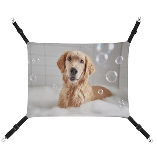 Jubonexis Golden Retriever Hund in der Badewanne, atmungsaktive Haustierhängematte mit verstellbaren Riemen, wendbar, Katzenbett, Hundematten Jubonexis Golden Retriever Hund in der Badewanne, atmungsaktive Haustierhängematte mit verstellbaren Riemen, wendbar, Katzenbett, Hundematten von Jubonexis