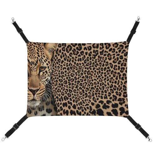 Jubonexis Haustier-Hängematte mit Leopardenmuster, atmungsaktiv, mit verstellbaren Riemen, wendbar, Katzenbett, Hundematten Jubonexis Haustier-Hängematte mit Leopardenmuster, atmungsaktiv, mit verstellbaren Riemen, wendbar, Katzenbett, Hundematten von Jubonexis
