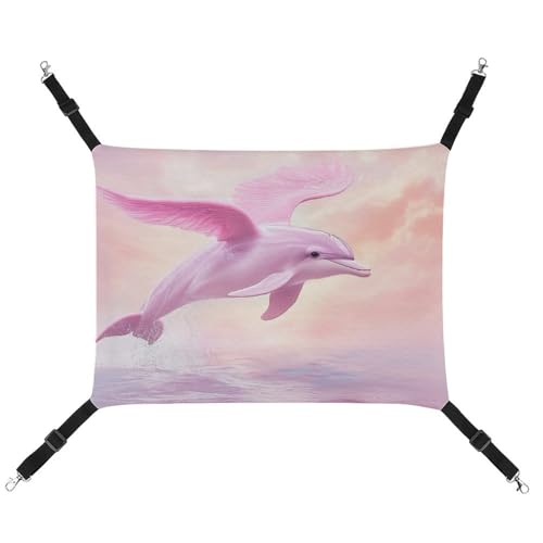 Jubonexis Haustier-Hängematte mit fliegenden Flügeln, Delfin, atmungsaktiv, mit verstellbaren Riemen, wendbar, Katzenbett, Hundematten Jubonexis Haustier-Hängematte mit fliegenden Flügeln, Delfin, atmungsaktiv, mit verstellbaren Riemen, wendbar, Katzenbett, Hundematten von Jubonexis